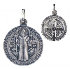 Benediktus Medaille (Silber 925) 16 mm